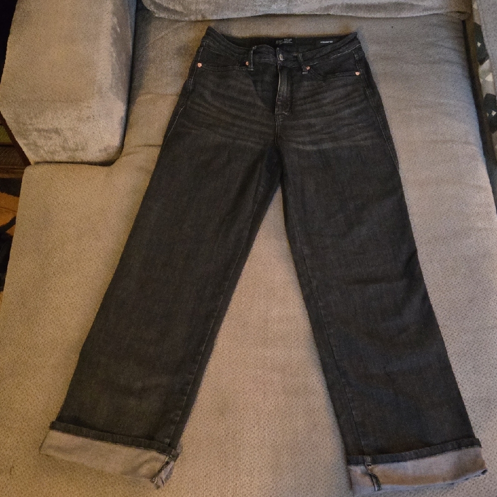 Judy Blue Dark Gray Straight Leg Jeans